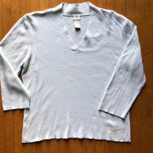 J Jill ice blue knit top